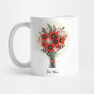 The beautiful fantasy flower bouquet with red and pink flowers For You! Mug